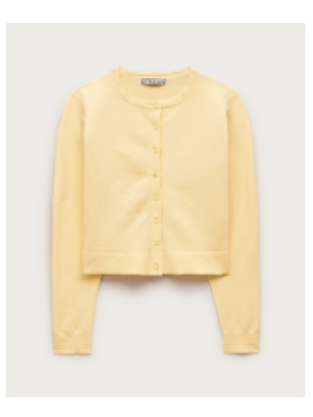 J. Crew Lemon Yellow Button-Front Cotton Cardigan